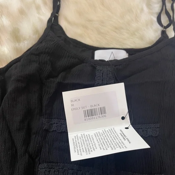 AREA Black Fitted Sleeveless Camisole - Picture 4 of 4